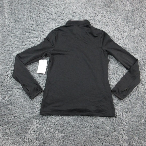 Nike Dri-FIT 1/2 Zip Pullover Womens Small Black Dark Gray Stretch Heineken NWT - Picture 14 of 15